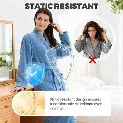 Towel Robe for Women – Soft Absorbent Kimono Bathrobe, Quick-Dry Spa Shower & Hotel Use