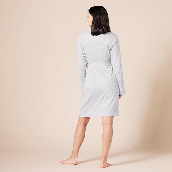 Amazon Essentials Women's Lightweight Waffle Full-Length Bath Robe (Available in Plus Size)