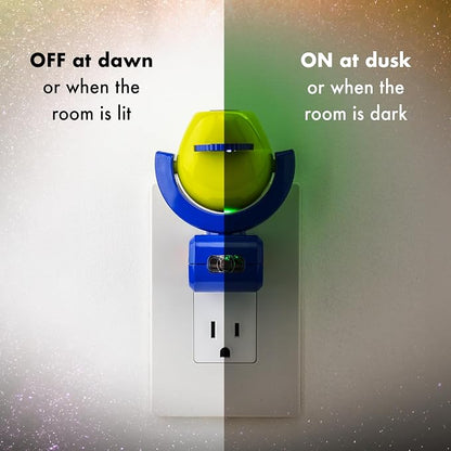 Projectables Six Image LED Plug-In Night Light, Light Sensing, Auto On/Off, Projects Solar System, Earth, Moon, Safari, Aquarium, and Coral Reef on Ceiling, Wall, or Floor 13347