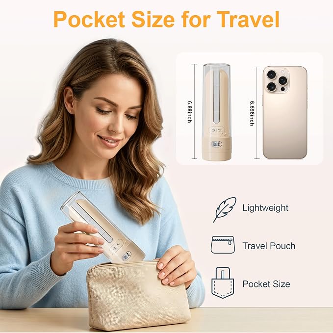 Electric Portable Bidet for Postpartum Care, Light Orange