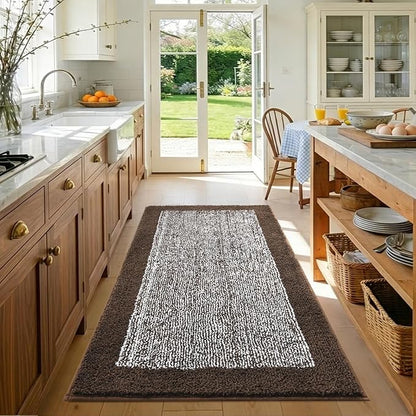 48x32 Large Bathroom Rugs Washable Non Slip, Brown Bath Mat for Bathroom Floor Tub, Soft Absorbent Quick Dry Mats for Shower, Bathtub,Home Decor