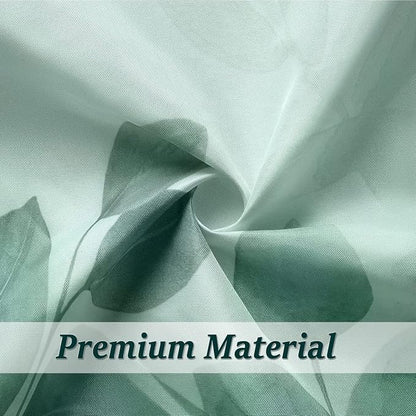 Spring Eucalyptus Shower Curtain, Sage Green Botanical Tropical Leaves Plants Bathroom Curtain for Bathtub Decor Waterproof Fabric Machine Washable with 12 Hooks (GCI-7424)