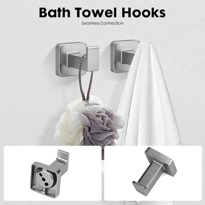 5 Piece Bathroom Hardware Accessories Set Brushed Nickel,24 Inch Towel Bar Set,Towel Rack Set,Bathroom Towel Holder Set