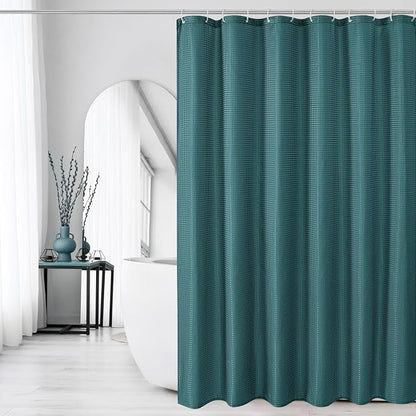 Seaweed Green Fabric Shower Curtain, 72 X 72 | Cloth-Textured Shower Curtain for Bathroom - Soft Cloth & Hotel Spa Luxury, Water Repellent, Machine Washable
