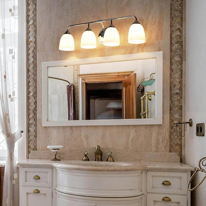 Chrome 4-Light Traditional Bathroom Vanity Light Fixtures Over Mirror, Modern Vanity Lights for Living Room, Standard E26 Base, Chrome