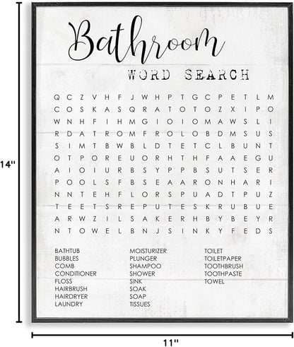 Stupell Industries Bathroom Search Fun Family Word, Design by Daphne Polselli Wall Art, 11 x 14, Black | Stupell Industries · By Lil' Rue · Ready to hang · Fun gift for bathroom decor · Made in USA