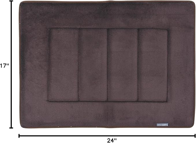Ultra-Soft Extra-Thick Memory Foam Bath Mat (17 in x 24 in, Coffee Brown)