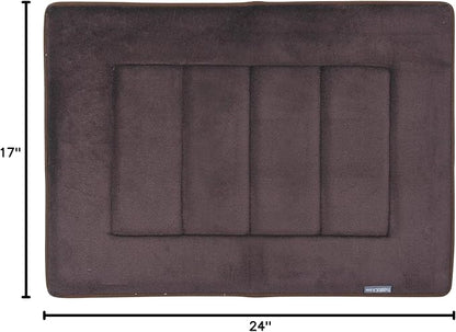 Ultra-Soft Extra-Thick Memory Foam Bath Mat (17 in x 24 in, Coffee Brown)