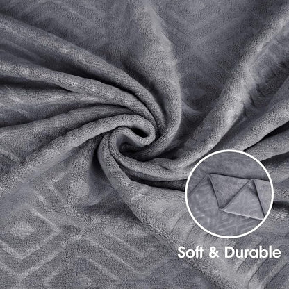 JML Microfiber Bath Towels Set of 2, Grey Diamond, 30" x 60" | Oversized, Soft, Super Absorbent,Fast Drying, Perfect for Shower, Sauna,Gym, Fitness, Yoga