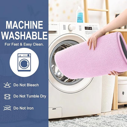 OLANLY Thick Memory Foam Small Bathroom Rug 24x16, Absorbent Bath Mat, Pink | Soft Quick Dry Bath Rugs, Non-Slip Carpet, Machine Washable Mat for Bathroom Floor, Tub and Shower, Home Decor Accessories