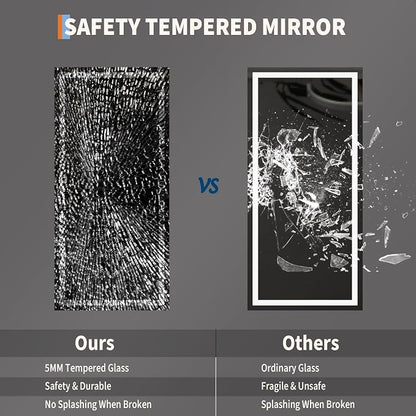 GarveeHome 60x30 LED Bathroom Mirror with Lights, Dimmable, Anti-Fog, Backlit + Front Lit, Lighted Bathroom Vanity Mirror for Wall, Memory Function, Tempered Glass, Shatter-Proof (Horizontal/Vertical)