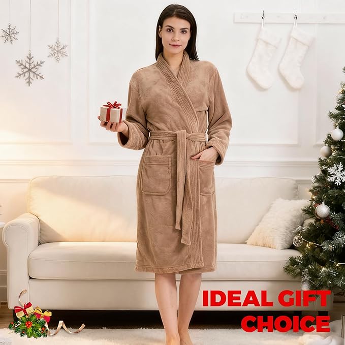 Towel Robe for Women – Soft Absorbent Kimono Bathrobe, Quick-Dry Spa Shower & Hotel Use