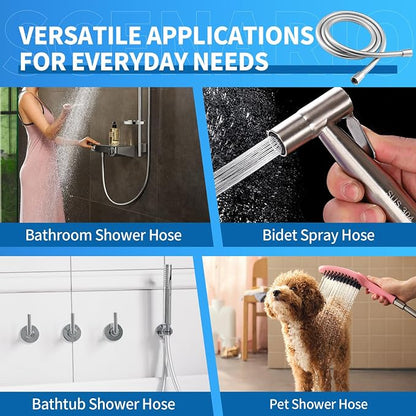 Extra Long Replacement Shower Hose Extension Handheld Shower Head Hose 90 Inches Flexible and Durable with Brass Insert and Nut
