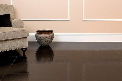 Nexus Self Adhesive 12-Inch Vinyl Floor Tiles, 20 Tiles - 12" x 12", Black Pattern - Peel & Stick, DIY Flooring for Kitchen, Dining Room, Bedrooms & Bathrooms by Achim Home Decor