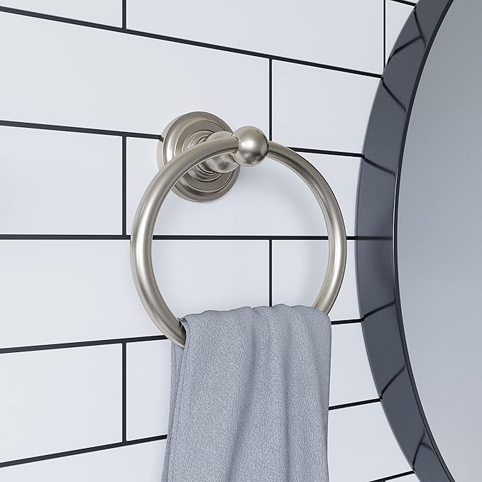 Design House 188631 Calisto 4-Piece Bathroom Hardware Accessory Set Satin Nickel