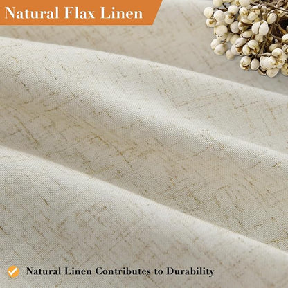 Extra Long Linen Shower Curtain for Bathroom 90 Inch Light Beige | Weighted Tall Bath Curtains with Hooks, Water Repellent, Neutral Boho Farmhouse, Simple Luxury Shower Decor, 1 Panel, 72x90