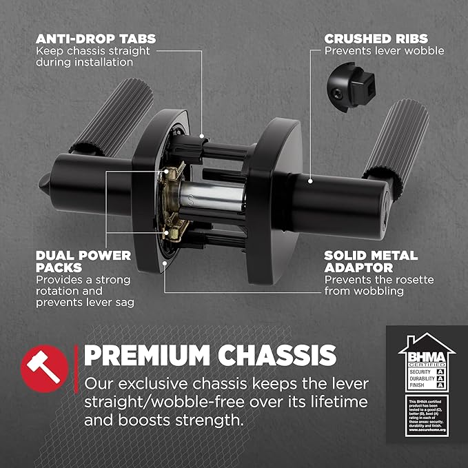 Kwikset Mirada Midtown Keyed Entry Door Knob with Lock and Key, Secure Keyed Handle Exterior Doorknob, Front Entrance and Bedroom, Matte Black, Pick Resistant SmartKey Rekey Security