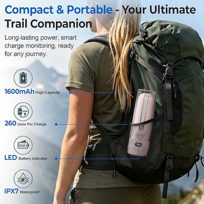 Portable Bidet for Travel | Bathroom - Rechargeable Electric Bidet Sprayer with 3 Pressure | Waterproof for Ultimate Personal Hygiene Cleaning at Home Office and Camping