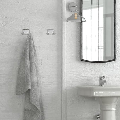 Design House Millbridge Double Robe Hook, Polished Chrome, Standard Wall Mount, Concealed Screws, Easy Installation, Bathroom Hardware, 2.44 in L x 1.5 in W x 1.48 in H, Item 533059