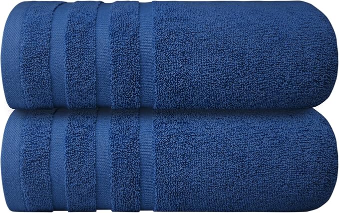 Infinitee Xclusives 100% Ring-Spun Cotton Bath Towels for Bathroom - Pack 2 | Luxury Super Soft, Absorbent & Quick-Drying |27x54 inches| Large Bathroom Towels Set |600 GSM| Gym, Shower, Spa & Hotel Use