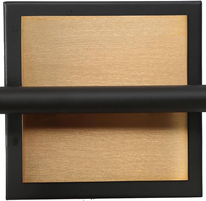 KSANA Black Gold Vanity Light, Modern 4-Light Bathroom Light Fixture with Mercury Glass Shade, Electroplating Brass 29.5”L Globe Vanity Lighting Over Mirror