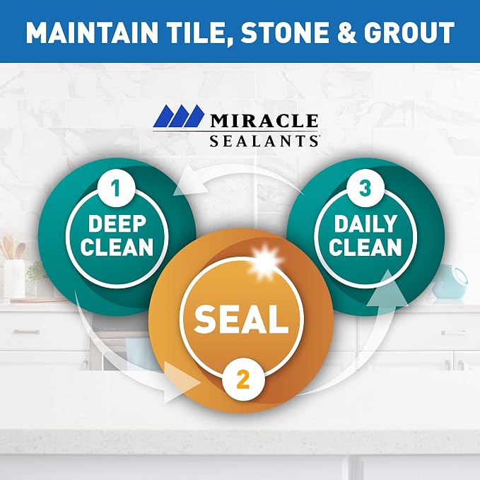 Miracle Sealants Tile & Stone Cleaner Concentrate, pH Neutral, Gallon | Low-odor, low VOC. Safe daily cleaning for ceramic & porcelain tile, natural stone & grout; won't strip sealer. Concentrate.