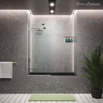 Swiss Madison Voltaire 60" x 30" Left-Hand Drain Alcove Bathtub in Matte Black