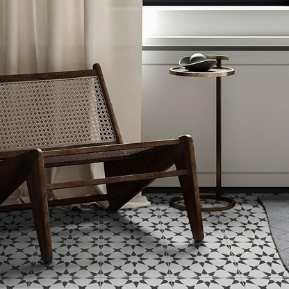 16-Sheet Peel and Stick Floor and Wall Tile for Bathroom Kitchen Shower, 9" x 9" Marrakech SPC Self-Adhesive Vinyl Flooring, Patterned Groutable Backsplash Tile, Cover 9.12 Sq Ft.