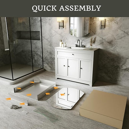 20x31 Bathroom Medicine Cabinet with Mirror,Aluminum Alloy Frame with Mirror Side Panels,Surface or Recessed Medicine Cabinet with Adjustable Shelves,Assembly Required