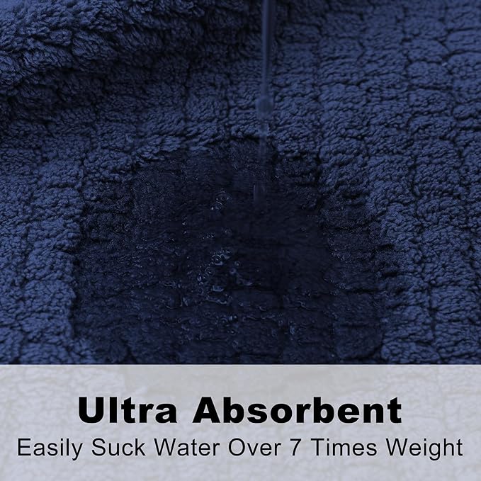 Men's Shawl Collar Bathrobe, Soft Long Towel Robe for Men - Super Absorbent Quick Dry yet Warm