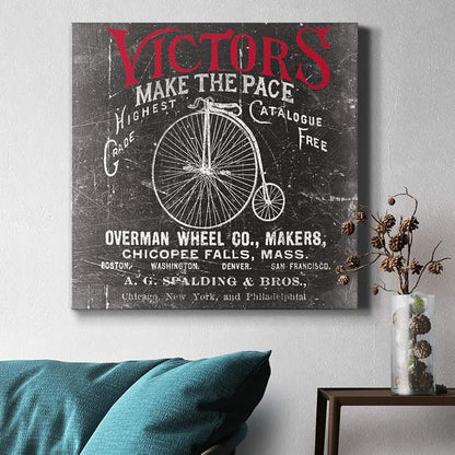Renditions Gallery Antique Bicycle Wall Art, Premium Gallery Wrapped Canvas Decor, Ready to Hang, 24 in H x 24 in W, Made in America Print