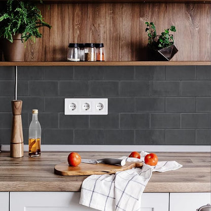 STICKGOO 10-Sheet Subway Tile Peel and Stick Backsplash, Self Adhesive Vinyl Wall Tiles, Stick on Backsplash for Kitchen and Bathroom(Thicker Design)
