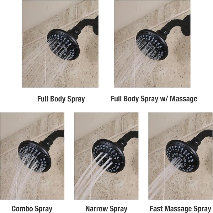 Danco Matte 5 Settings Showerhead 1.8 gpm