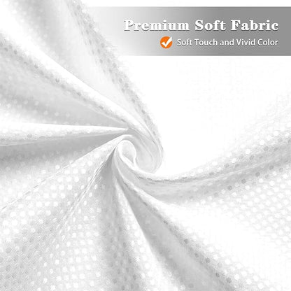 Shower Curtain Set, for Bathroom Decor 72" x 72", Modern White | White Waffle Textured Solid Waffle Textured Cloth Waterproof Matching Window Shower Curtain 36 x 30 Inches