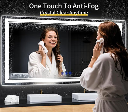 72"x36" LED Bathroom Mirror with Lights,Anti-Fog,3 Color Modes