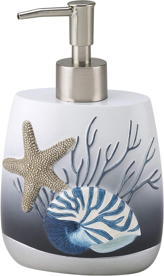 Avanti Linens – Bathroom Accessory, Resin Countertop Accessories, Oceanscape Inspired Bathroom Decor (Blue Lagoon Collection)