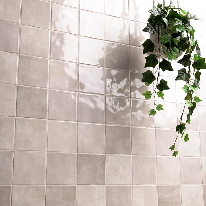 MSI Renzo Sterling Glossy Ceramic Square Wall Tile for Bathroom, Kitchen & Shower – Sample