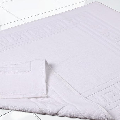Superior Heavyweight Cotton Bath Mats, Bath Rugs For Bathroom Accessories, Washable Rug For Shower, Bath, Toilet, Modern Decor, No Backing, Luxury Hotel And Spa Quality, Set of 2, 22" x 35", White