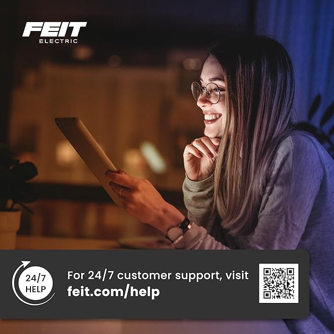 Feit Electric LED Downlight Retrofit Kit with Baffle Trim, 75W Equivalent, 5/6-Inch Dimmable Recessed Light, Adjustable White 2700K–5000K, 90+ CRI, for Living, Bathroom, Dining & Kitchen Room
