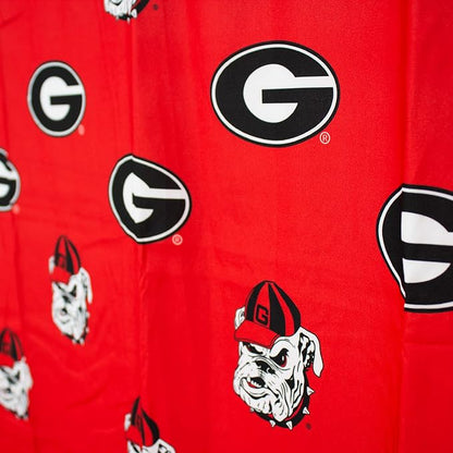 Everything Comfy Georgia Bulldogs Bright and Colorful Shower Curtain Cover 70" x 72"