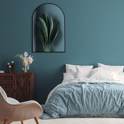 Americanflat 20x30 Arched Mirror - Large Hanging Mirrors with Durable Frame - Modern Mirror for Bathroom, Bedroom, Living Room - Mirrors for Wall Display and Home Decor - Black