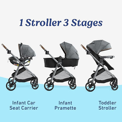 Graco Modes Element LX Travel System, 3-in-1 Modular Carseat Stroller Combo, Infant Car Seat Carrier to Toddler Stroller, Includes the SnugRide Lite LX Car Seat, Redmond