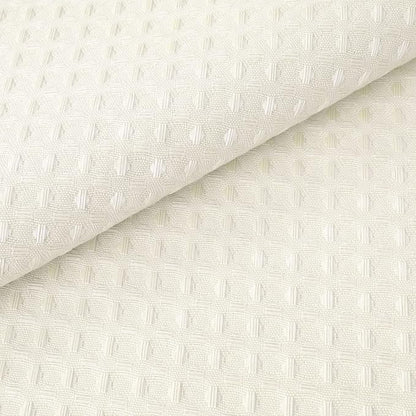RiverDream Heavyweight Waffle No Hook Shower Curtain with Liner,Cream,71x74 | Dotted Waffle,Snap-in Liner,Heavy Duty,Quick Dry,Mesh Top Window,With Bottom Magnets,Hotel-Grade,Washable,Standard Size