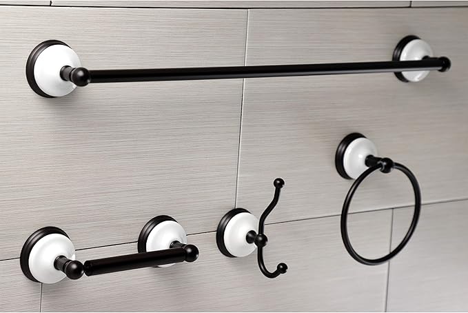 Kingston Brass BAK1111478ORB Victorian 4-Piece Bathroom Hardware, Oil Rubbed Bronze