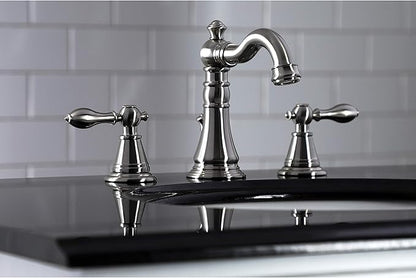 Fauceture FSC1978AL English Classic Widespread Bathroom Faucet with Pop-Up Drain, Brushed Nickel