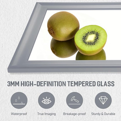 30x36 Inch Rectangular Wall Mirror, Grey Bathroom Vanity Mirrors | Grey Mirror, Tempered Glass, Wall Decor
