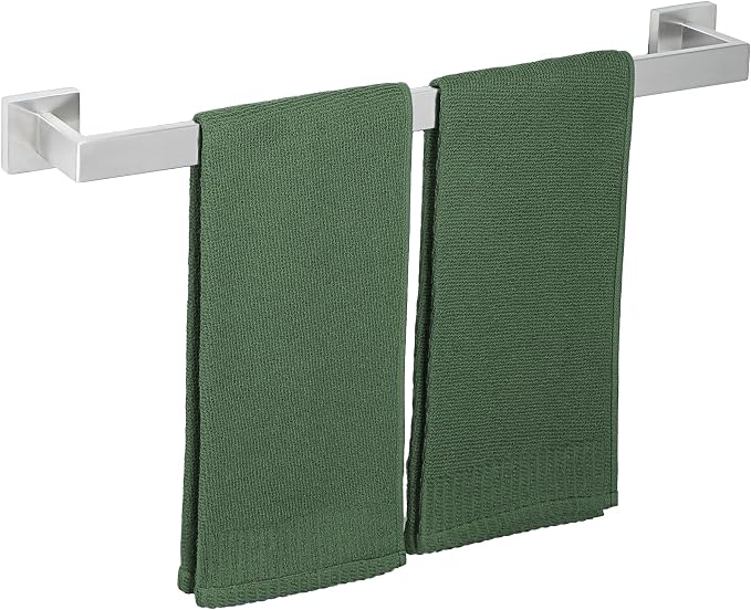 Alise Towel Bar Towel Racks for Bathroom Wall Mount 24 Inch,Brushed Nickel | SUS304 Stainless Steel Bathroom Towel Holder, Full Square Towel Rod Towel Hanger for Bathroom Lavatory Kitchen