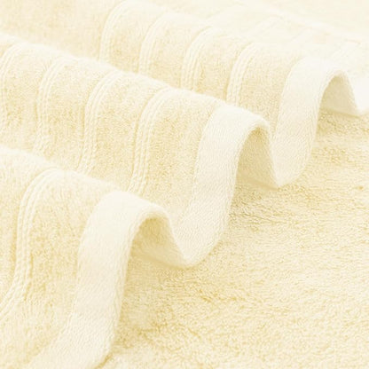 Avalon Towels Bath Towels Set of 4, Size 30 x 60 Inches - 60% Cotton, 40% Viscose Made from Bamboo, Soft and Absorbent, Thin and Quick Drying, Lightweight, Perfect for Daily Use