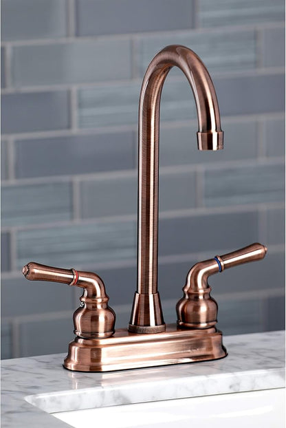 Kingston Brass KB496 Magellan Bar Faucet, Antique Copper, 2.75 x 2.75 x 2.13