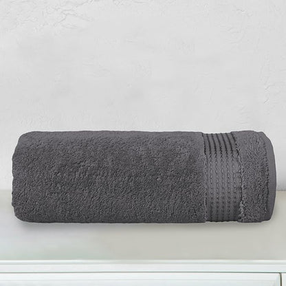 Elegant Comfort Premium Turkish Cotton 1 Piece Jumbo Bath Towel - 35 x 70 inch, Luxurious Hotel Spa Quality 100% Turkish Cotton Large Bath Towel - Highly Absorbent - Soft Bathroom Towel, Gray